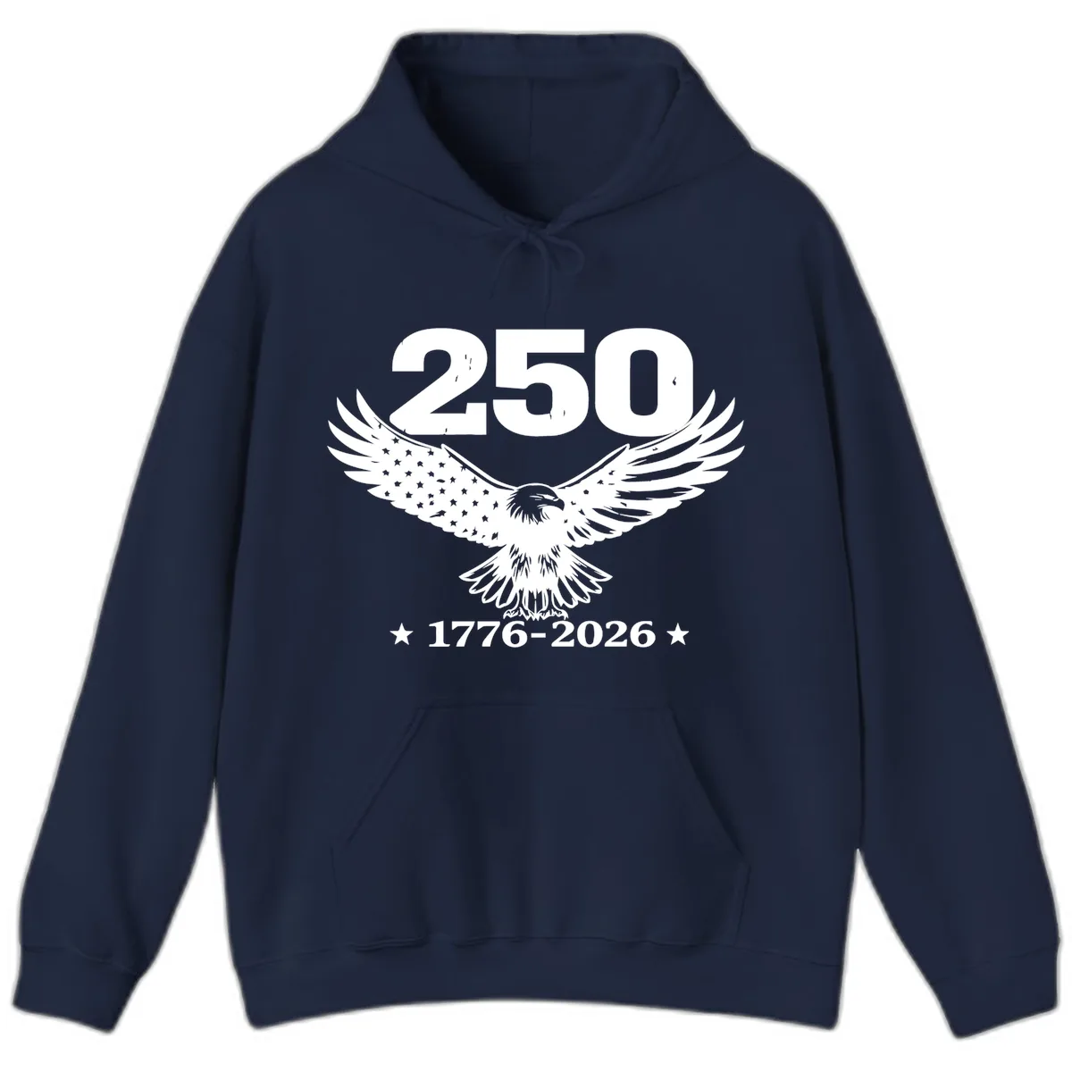 America 250th Anniversary Eagle Design Hoodie in Navy